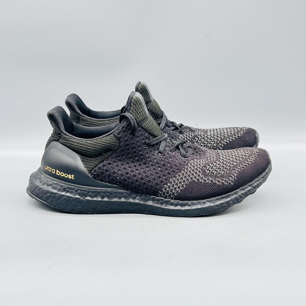 Adidas Shoes Mens 7.5 Black Knit UltraBoost Running Athletic Sneakers Comfort